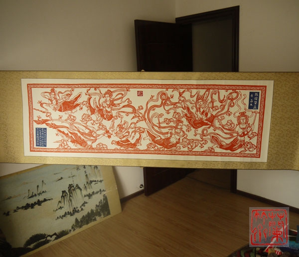 剪纸特色手工艺 敦煌壁画《飞天》